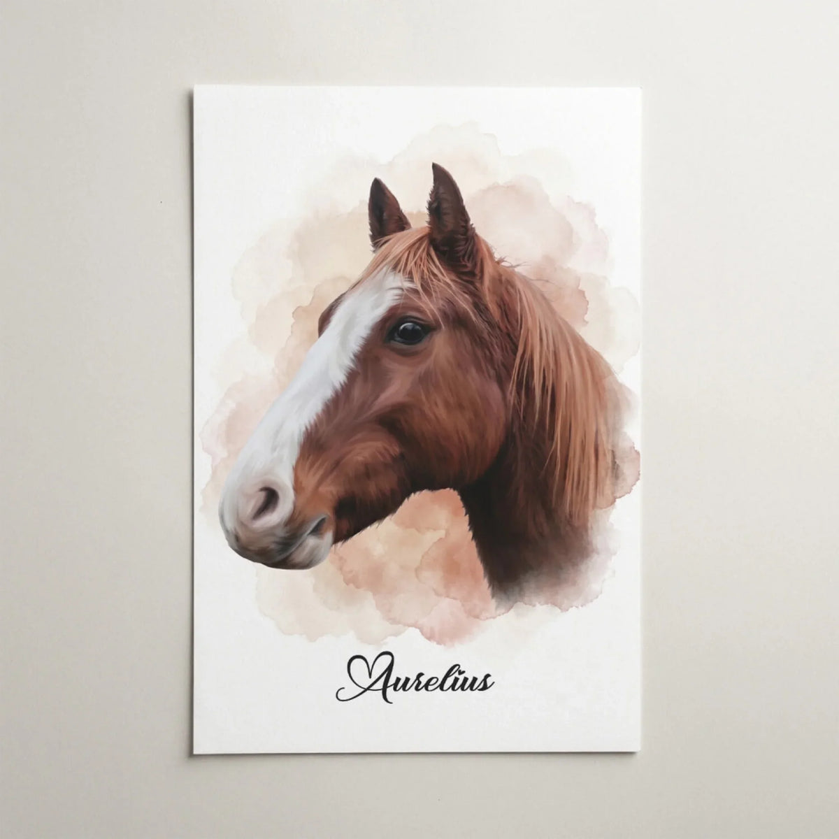 Pferdeportrait im Aquarell-Stil - Poster