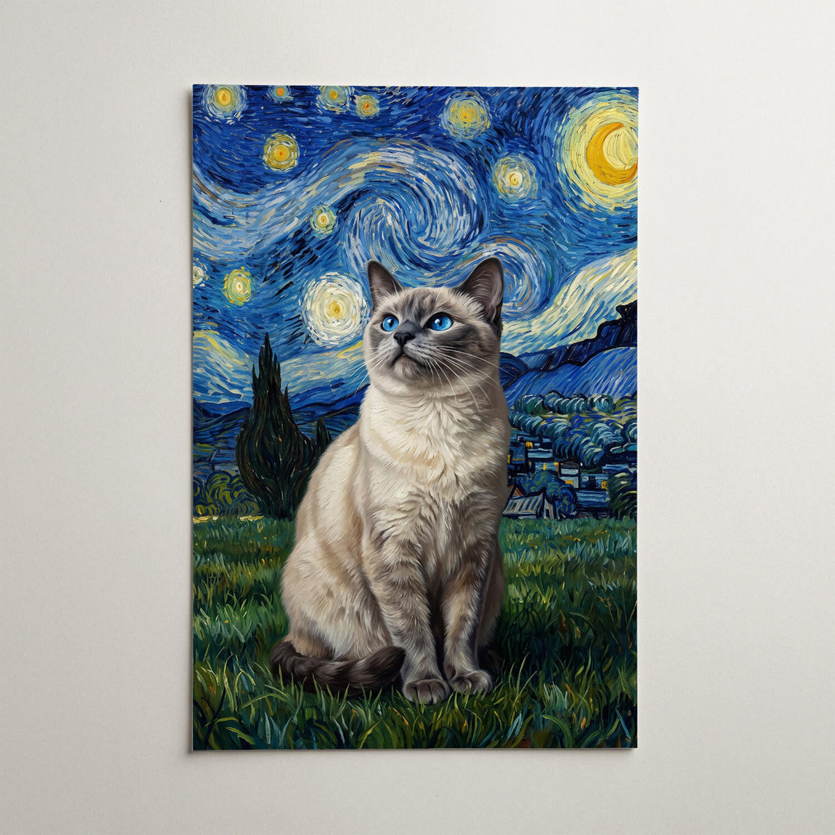Kissamuotokuva Van Gogh -tyylillä omasta kuvastasi - juliste